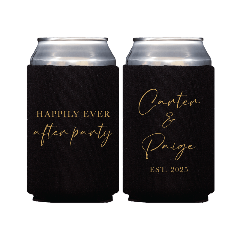Happily Ever After Party Wedding Reception Can Coolers - Can Cooler