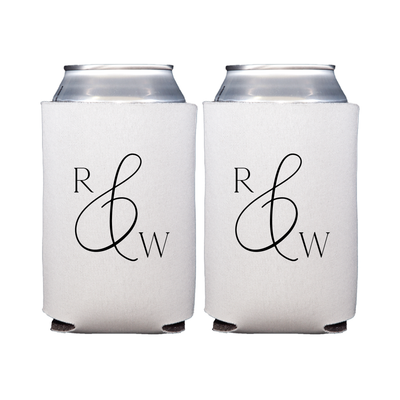 Monogrammed Wedding Can Coolers - Can Cooler