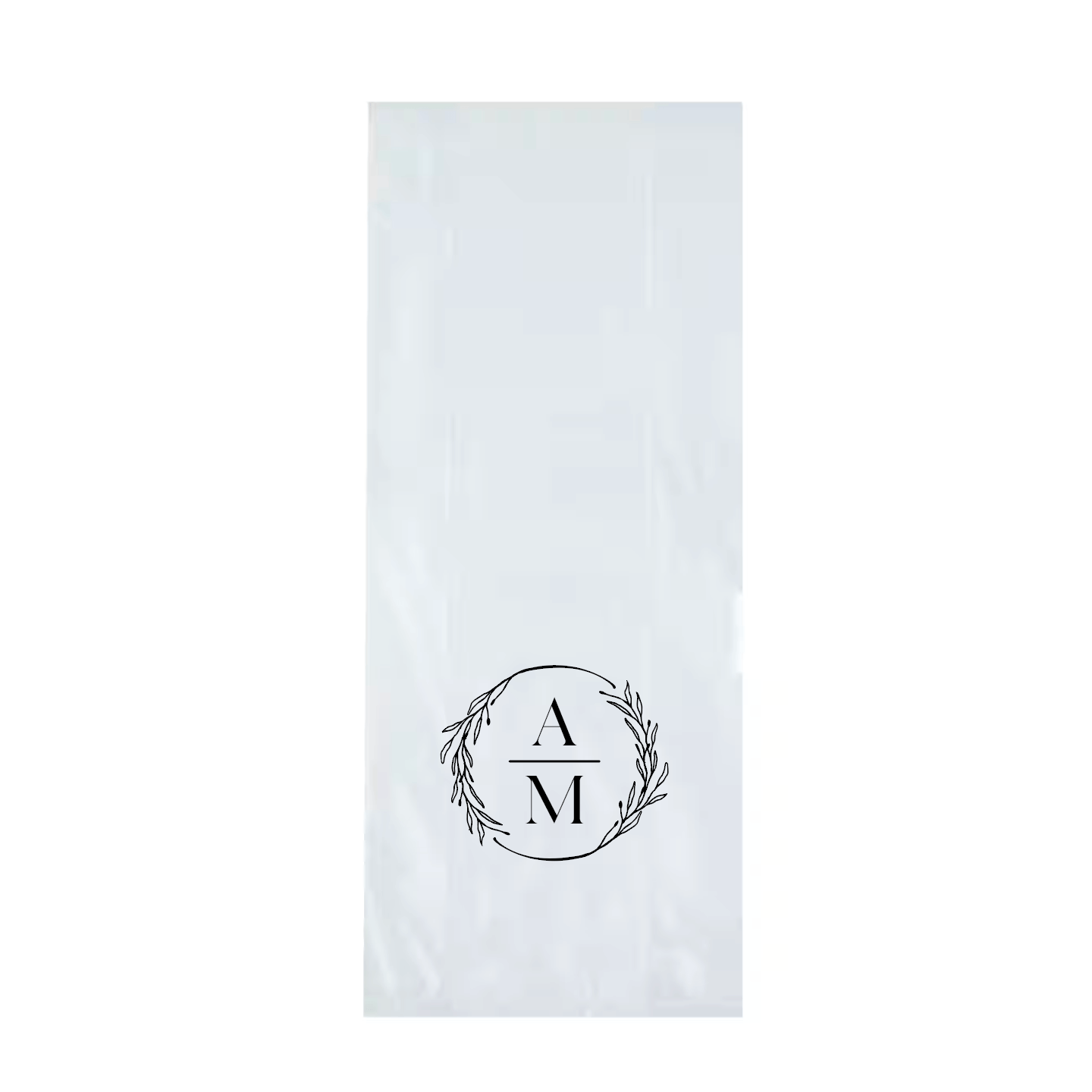 Custom Initials Personalized Wedding Cellophane Bags - Favor Bags
