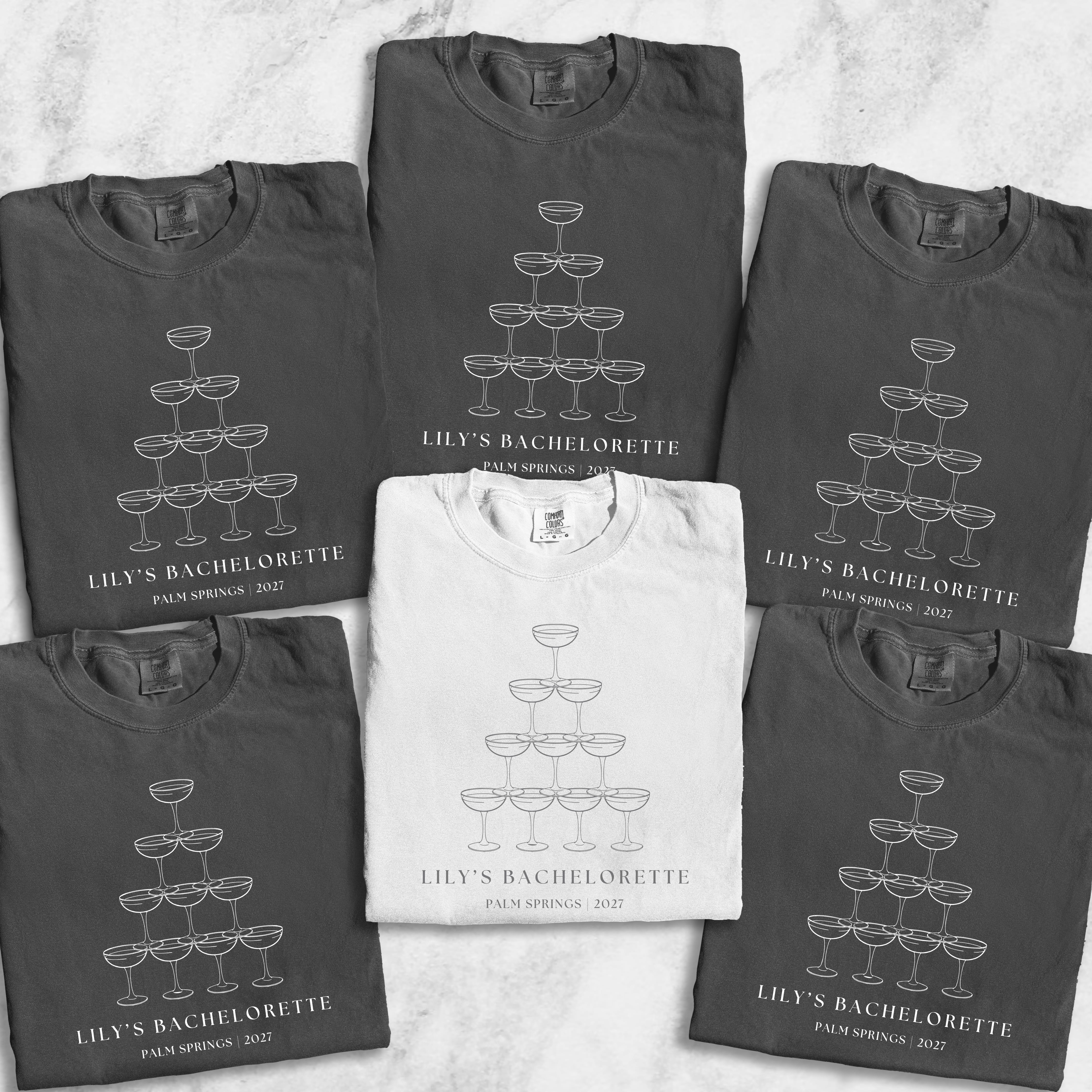 Champagne Tower Bachelorette T-Shirt