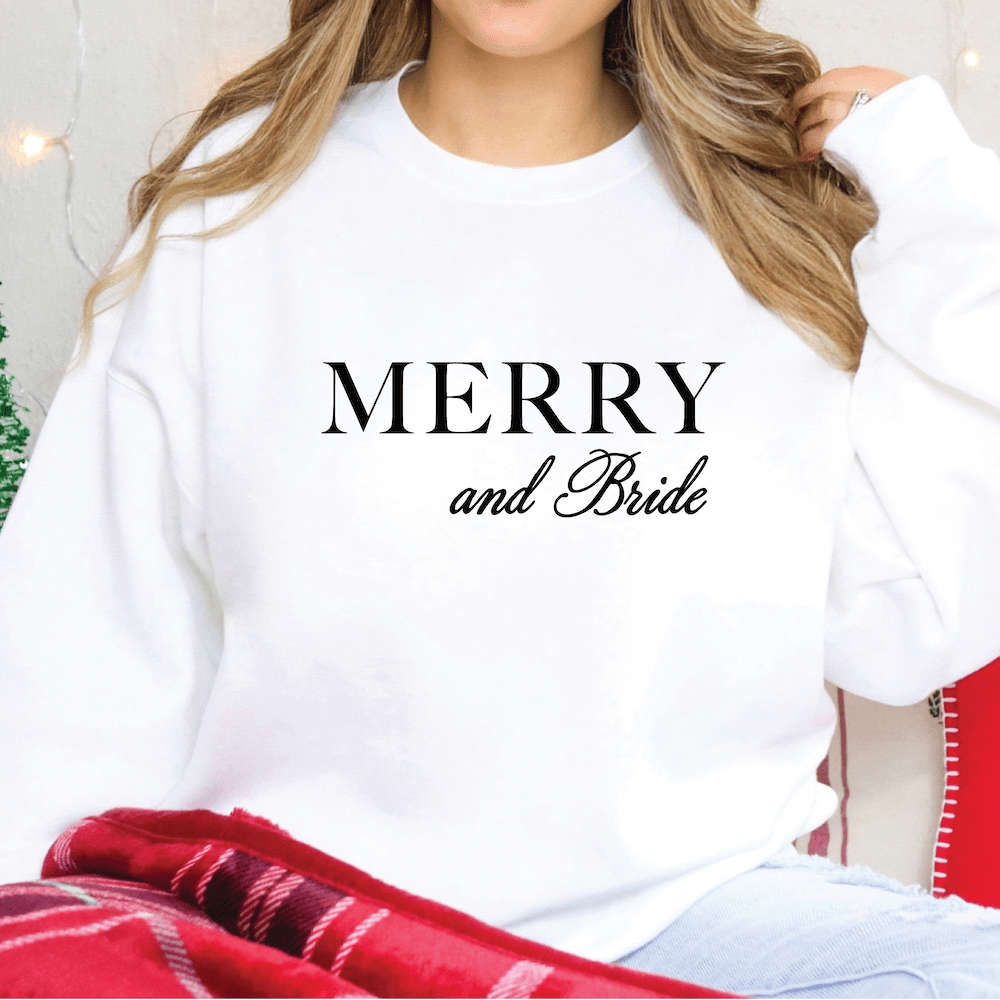 Merry And Bride Shirt - Apparel