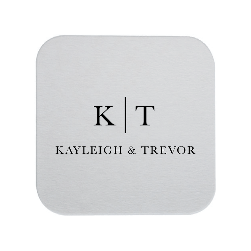 Modern Initials Personalized Wedding Coasters - Coasters