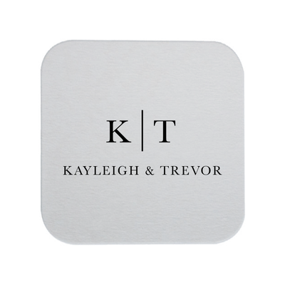 Modern Initials Personalized Wedding Coasters - Coasters
