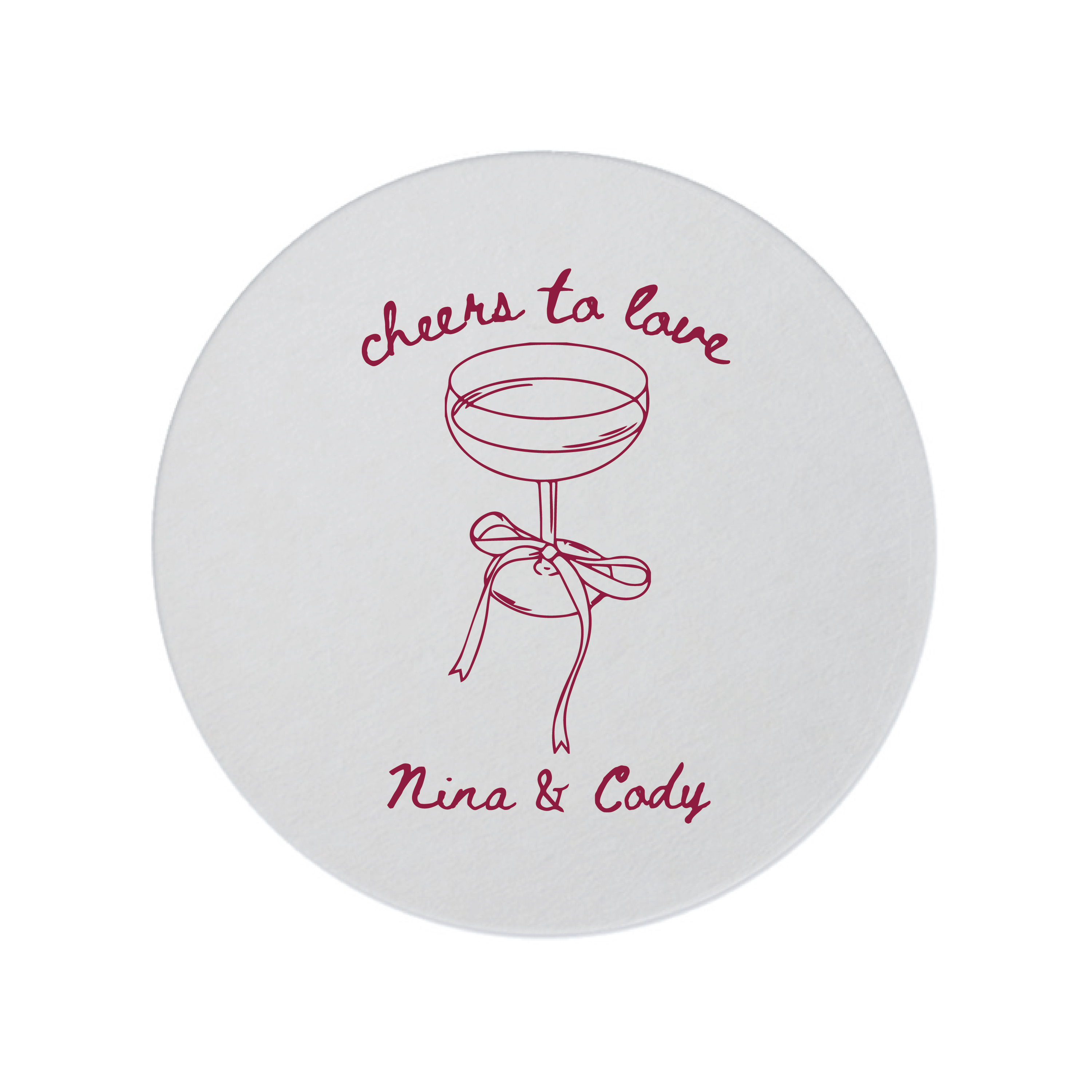 Cheers to Love Personalized Wedding Coasters - Coasters