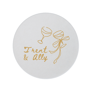 Toast To Forever Personalized Wedding Coasters