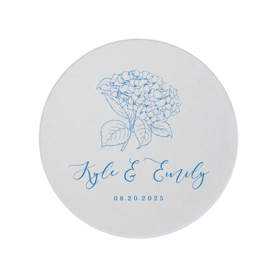 Elegant Hydrangea Wedding Coasters - Coasters