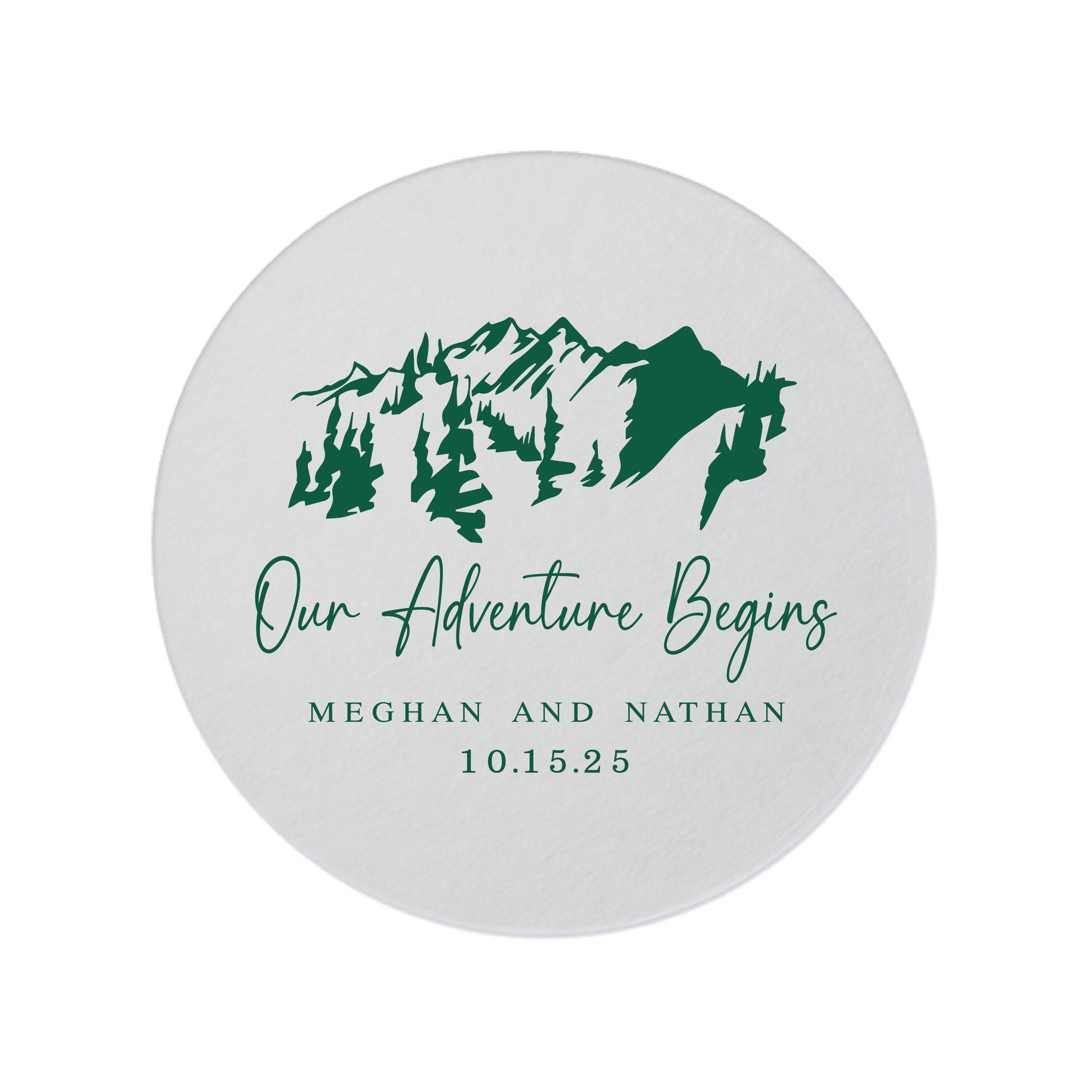 Our Adventure Begins Wedding Coasters - Coasters