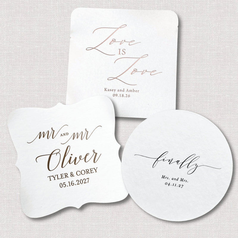 LGBT Wedding Personalized Coasters
