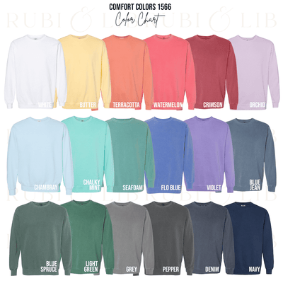 Bridal Party Embroidered Comfort Colors Sweatshirt