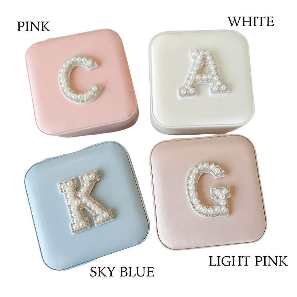 Pearl Initial Monogram Jewelry Box - Jewelry Box
