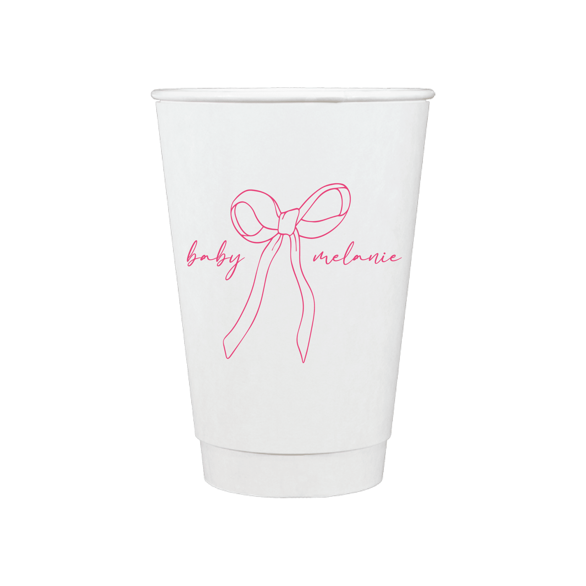 Elegant Bow Baby Shower Paper Coffee Cups - Cup - Paper Cup