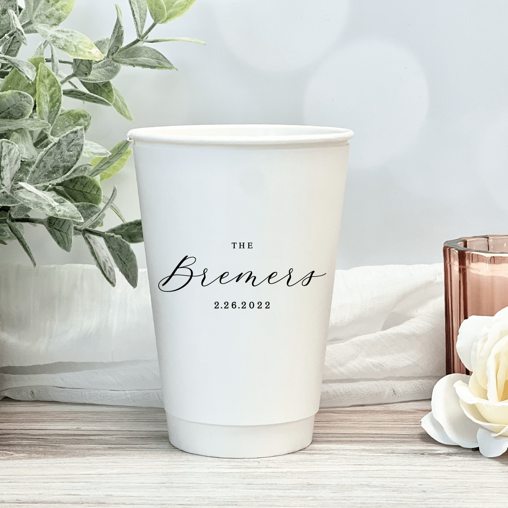 Simplistic Personalized Wedding Paper Cups - Cup - Paper Cup