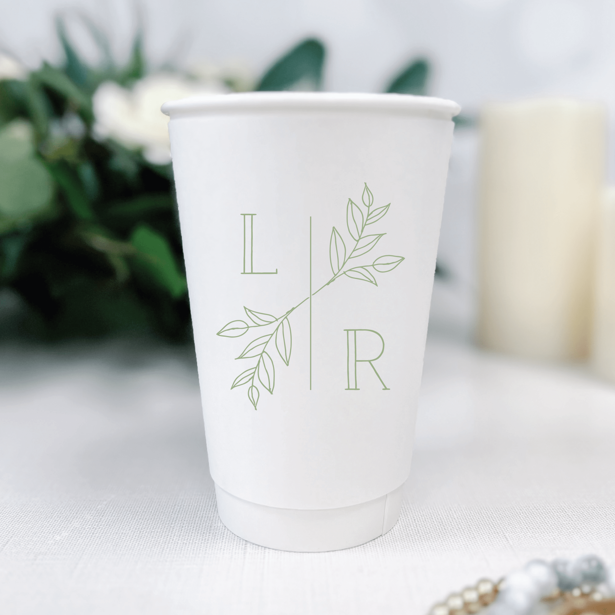 Modern Initials Personalized Wedding Paper Cups - Cup - Paper Cup