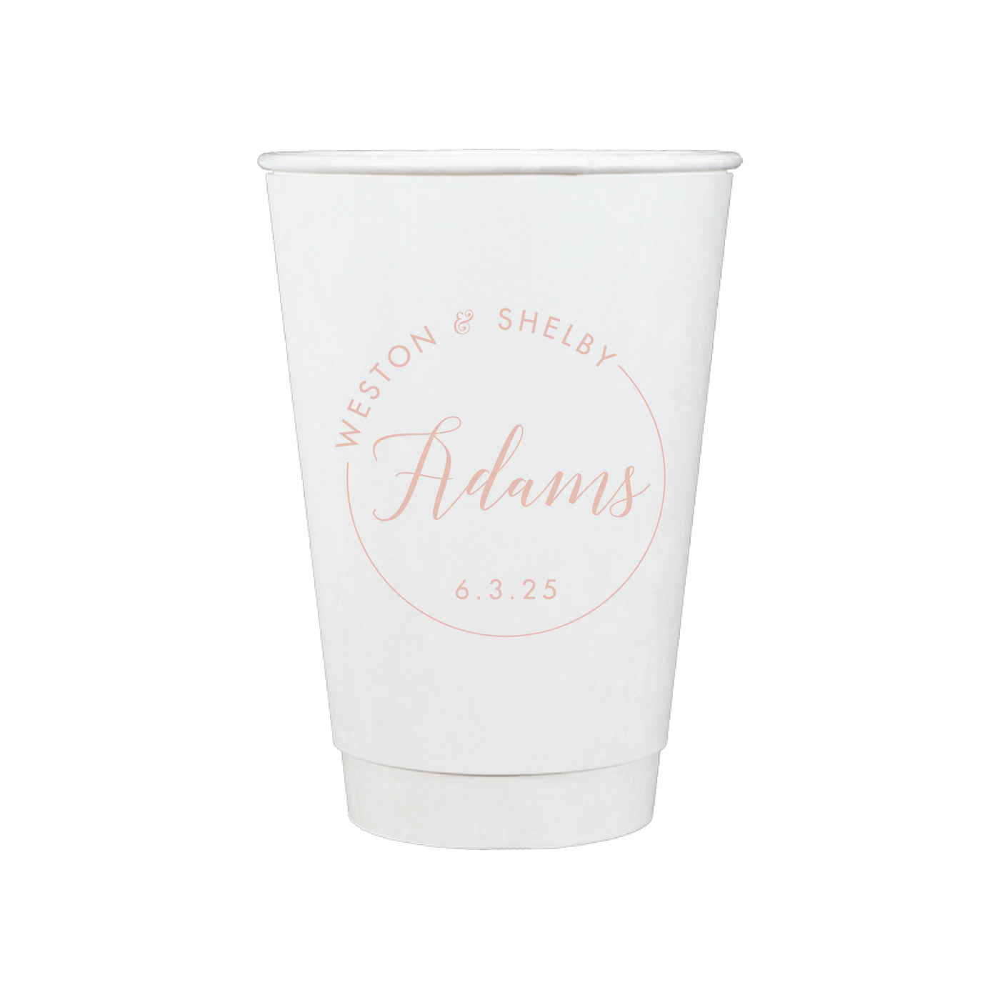 Custom Monogram Personalized Wedding Paper Cups