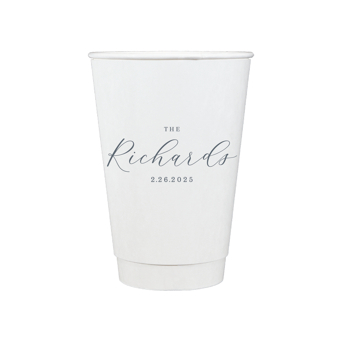 Simplistic Personalized Wedding Paper Cups