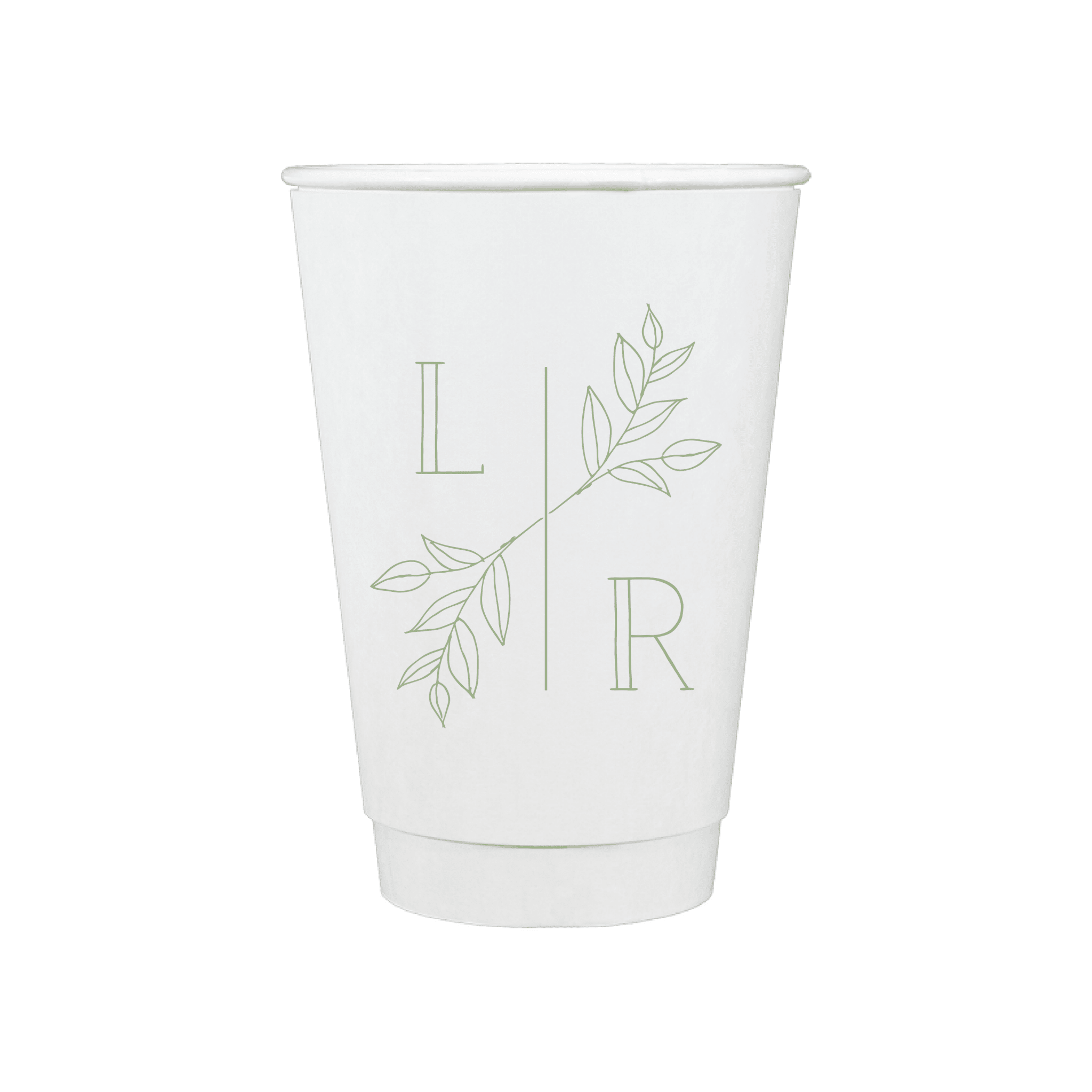 Modern Initials Personalized Wedding Paper Cups - Cup - Paper Cup