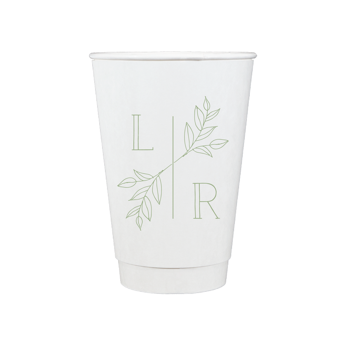 Modern Initials Personalized Wedding Paper Cups