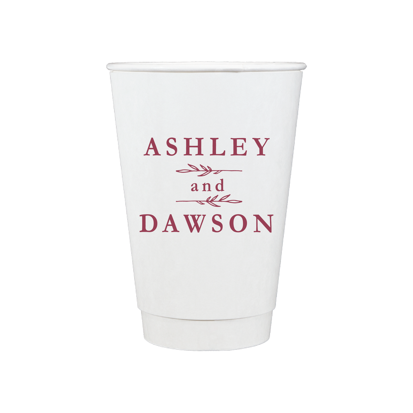 Custom Monogram Personalized Wedding Paper Cups