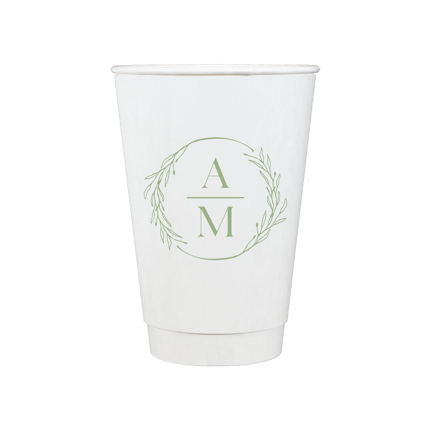 Custom Monogram Personalized Wedding Paper Cups