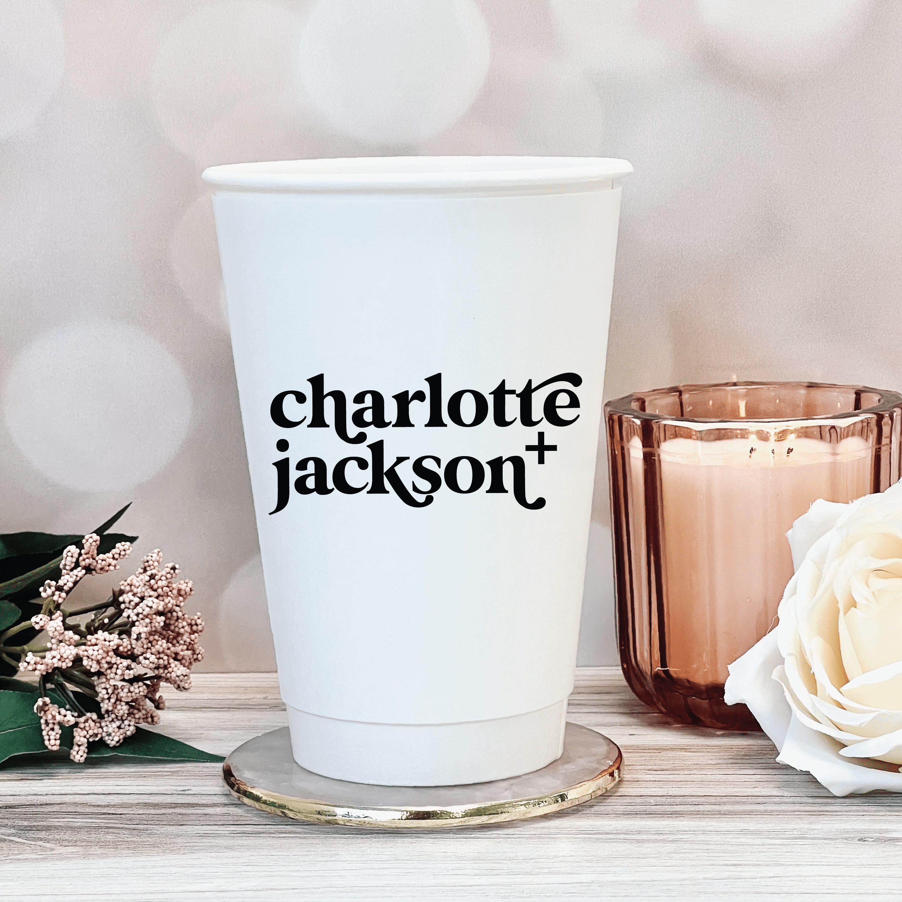 Custom Monogram Personalized Wedding Paper Cups - Cup - Paper Cup