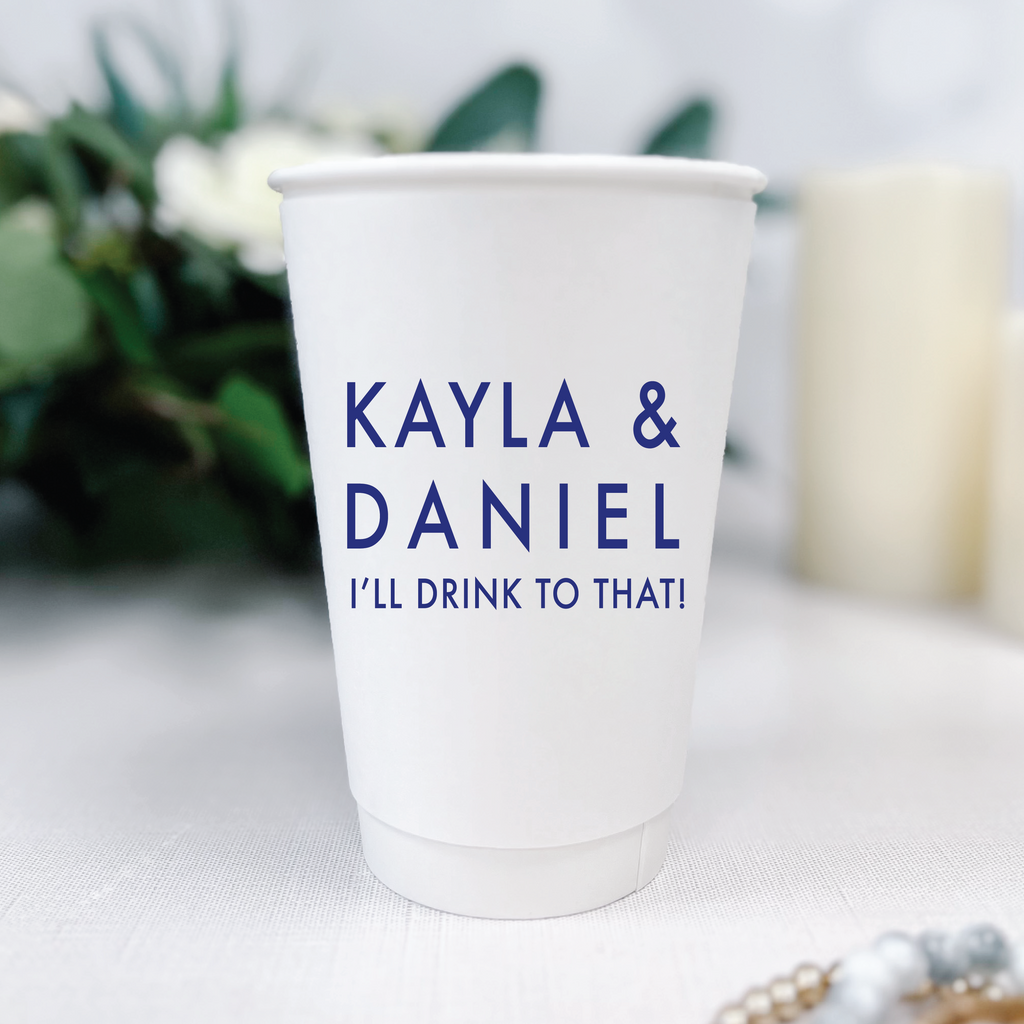 Personalized Wedding Paper Cups