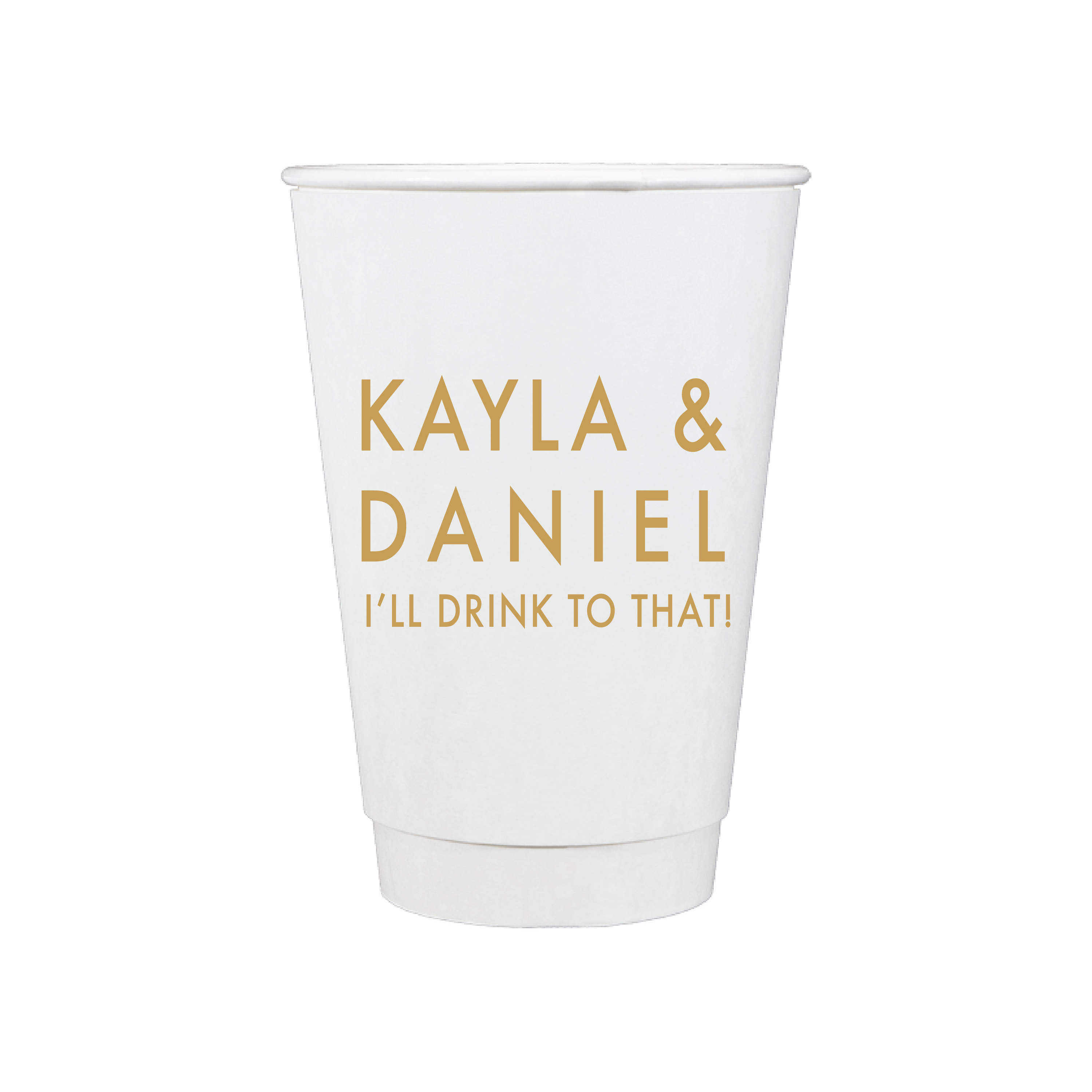 Custom Monogram Personalized Wedding Paper Cups - Cup - Paper Cup