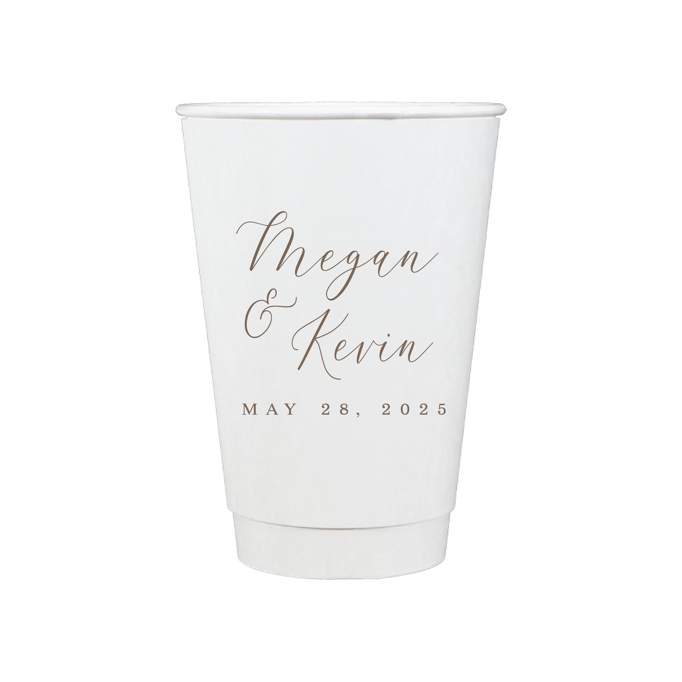 Custom Monogram Personalized Wedding Paper Cups