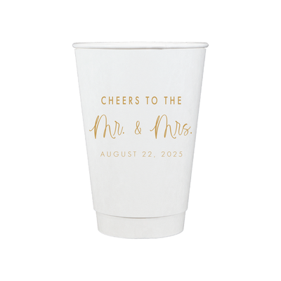 Custom Monogram Personalized Wedding Paper Cups