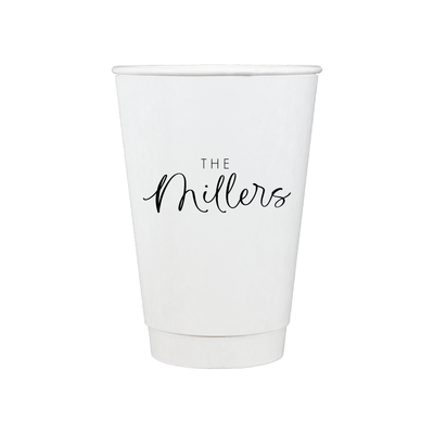 Custom Monogram Personalized Wedding Paper Cups