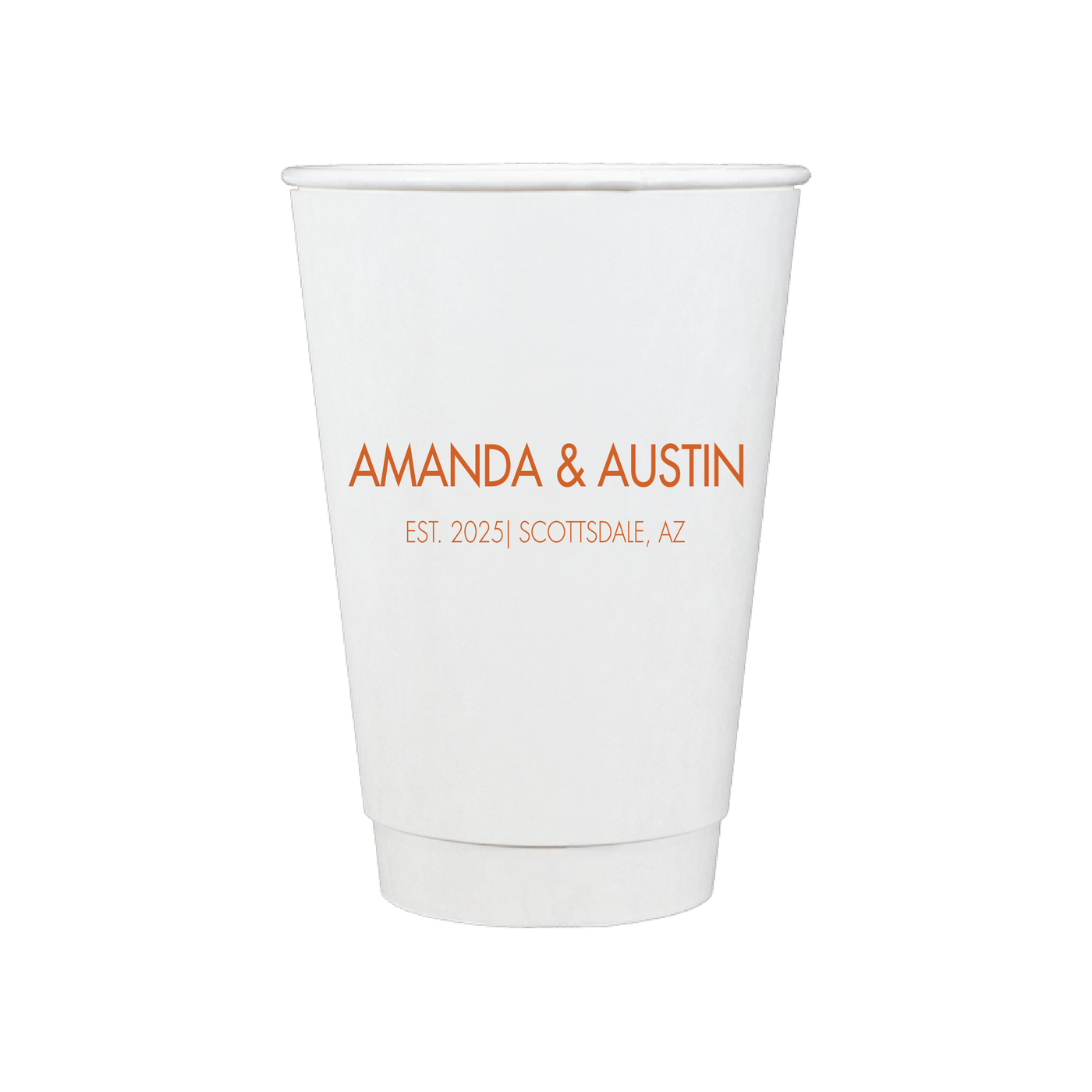 Custom Monogram Personalized Wedding Paper Cups