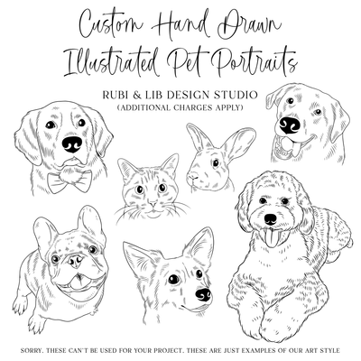 Illustrated Pet Wedding Welcome Sign