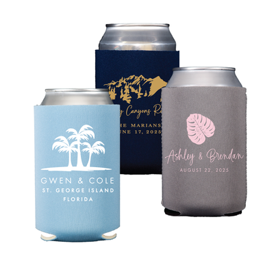 Destination Wedding Can Cooler