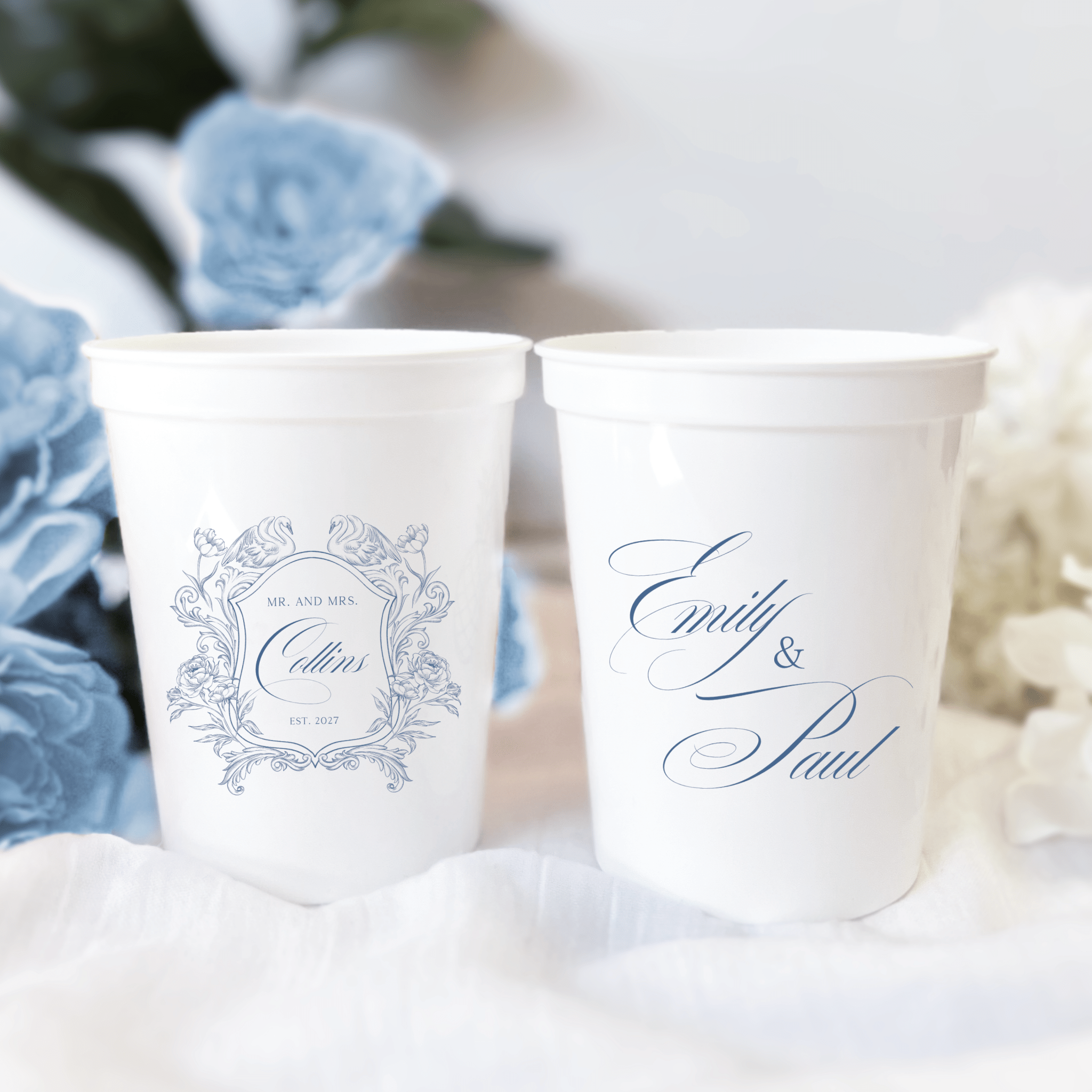 Custom Full Color Stadium Cups | Design Your Own Logo or Monogram Cups