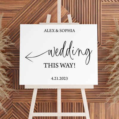 Wedding This Way Directional Ceremony Sign