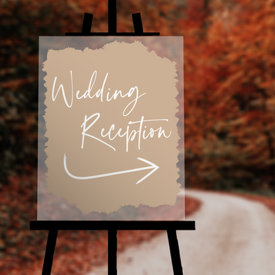 Boho Reception Directional Wedding Ceremony Sign