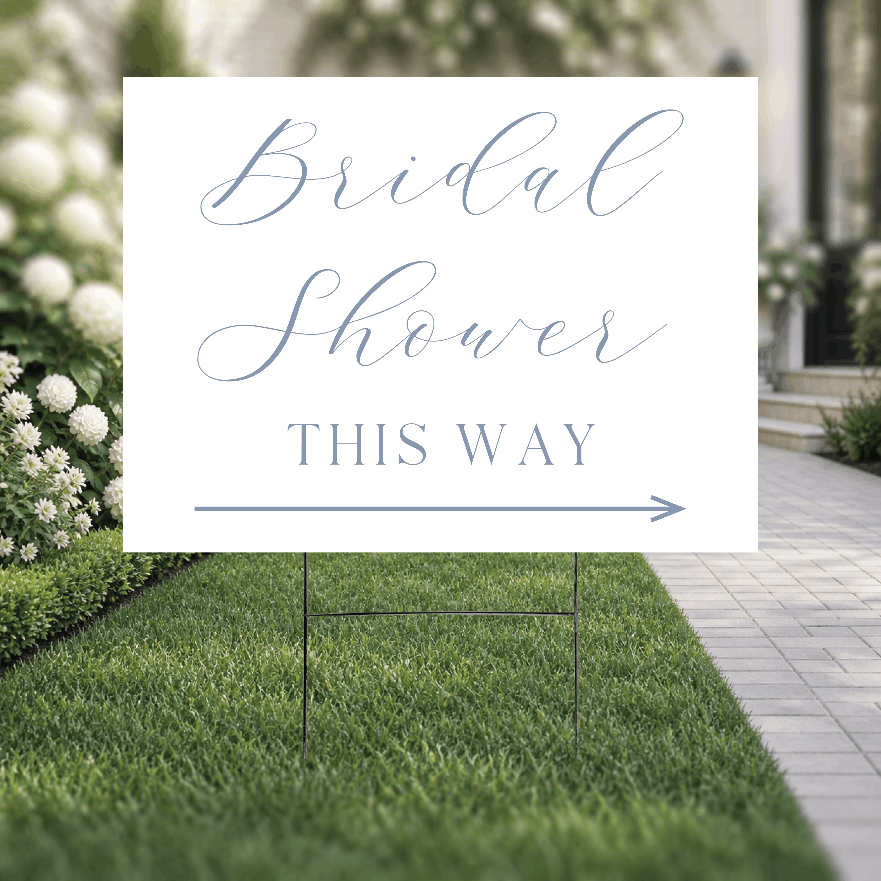Bridal shower yard sign additional view