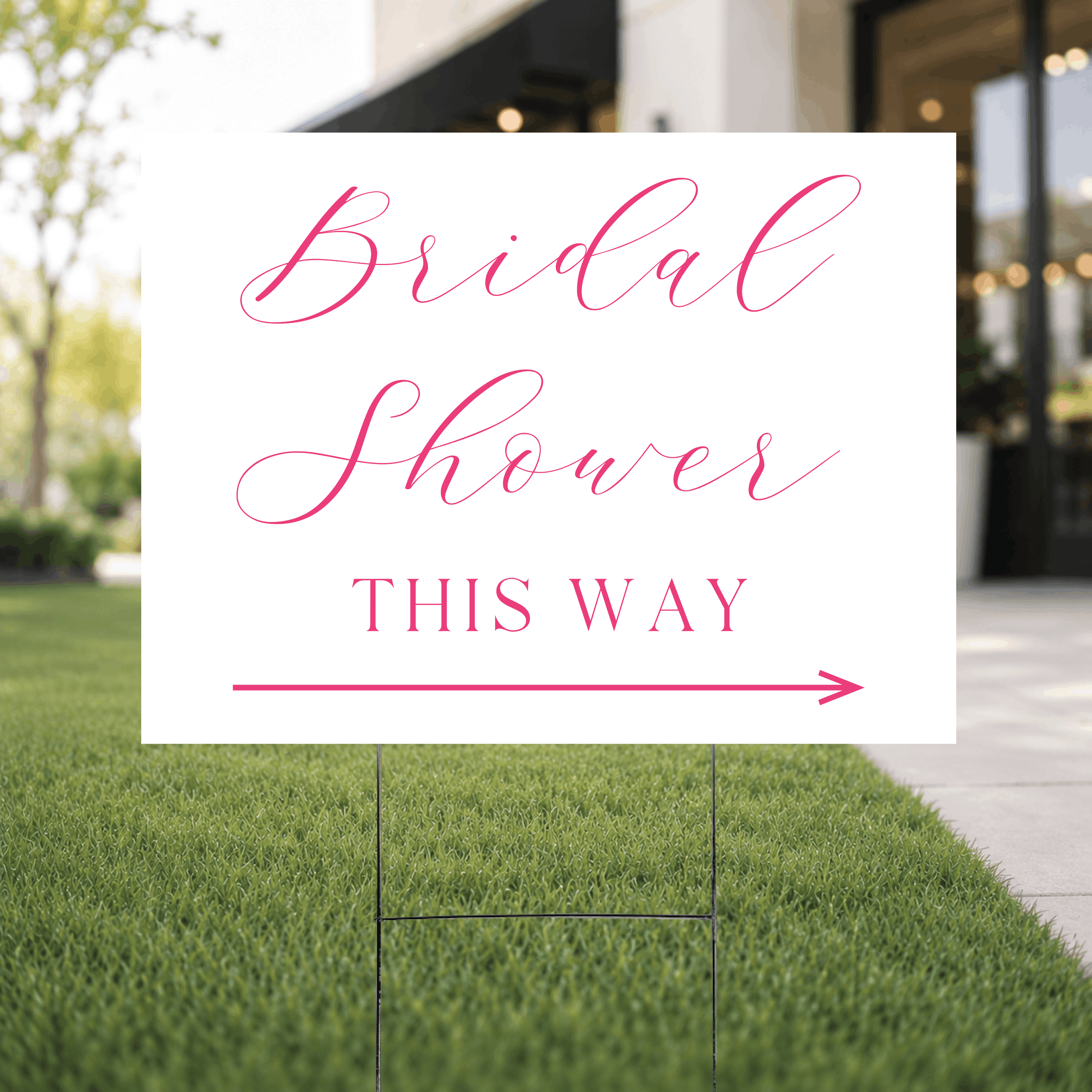 Bridal shower directional yard sign lifestyle photo