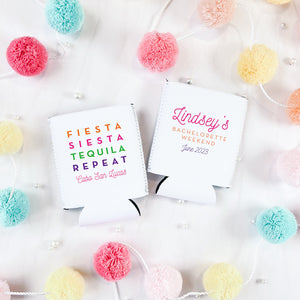 Fiesta Siesta Tequila Repeat Bachelorette Beer Can Cooler