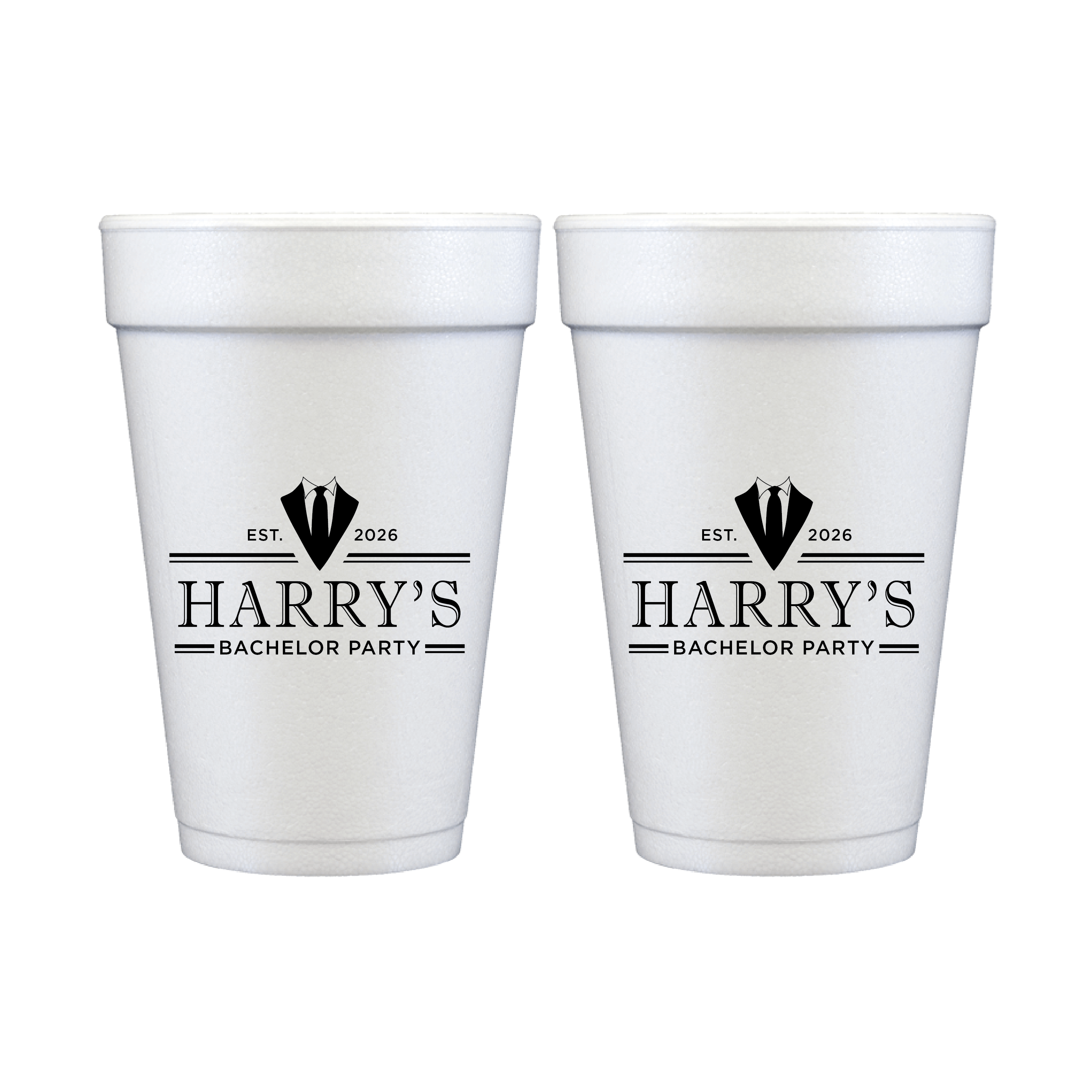 Groom’s Night Out Bachelor Party Foam Cups