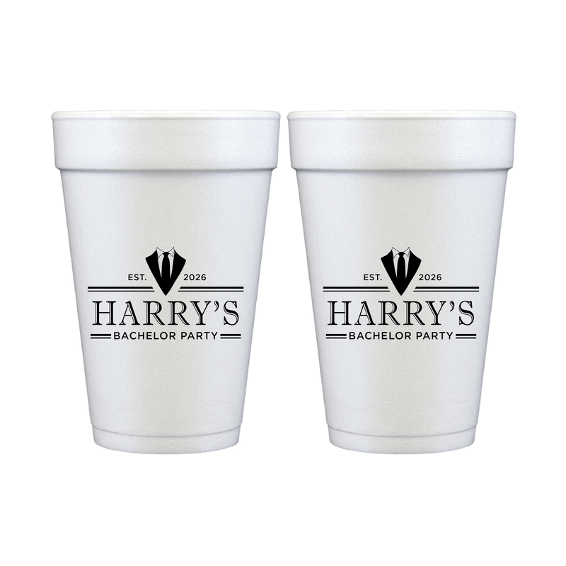 Groom’s Night Out Bachelor Party Foam Cups