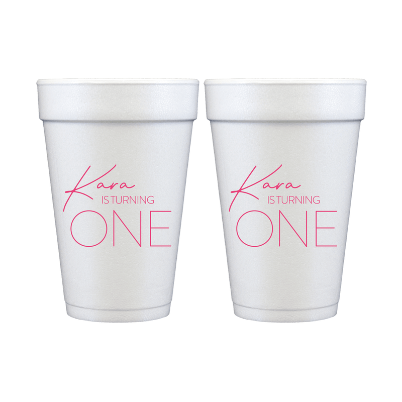 Hooray I’m ONE Birthday Foam Cups