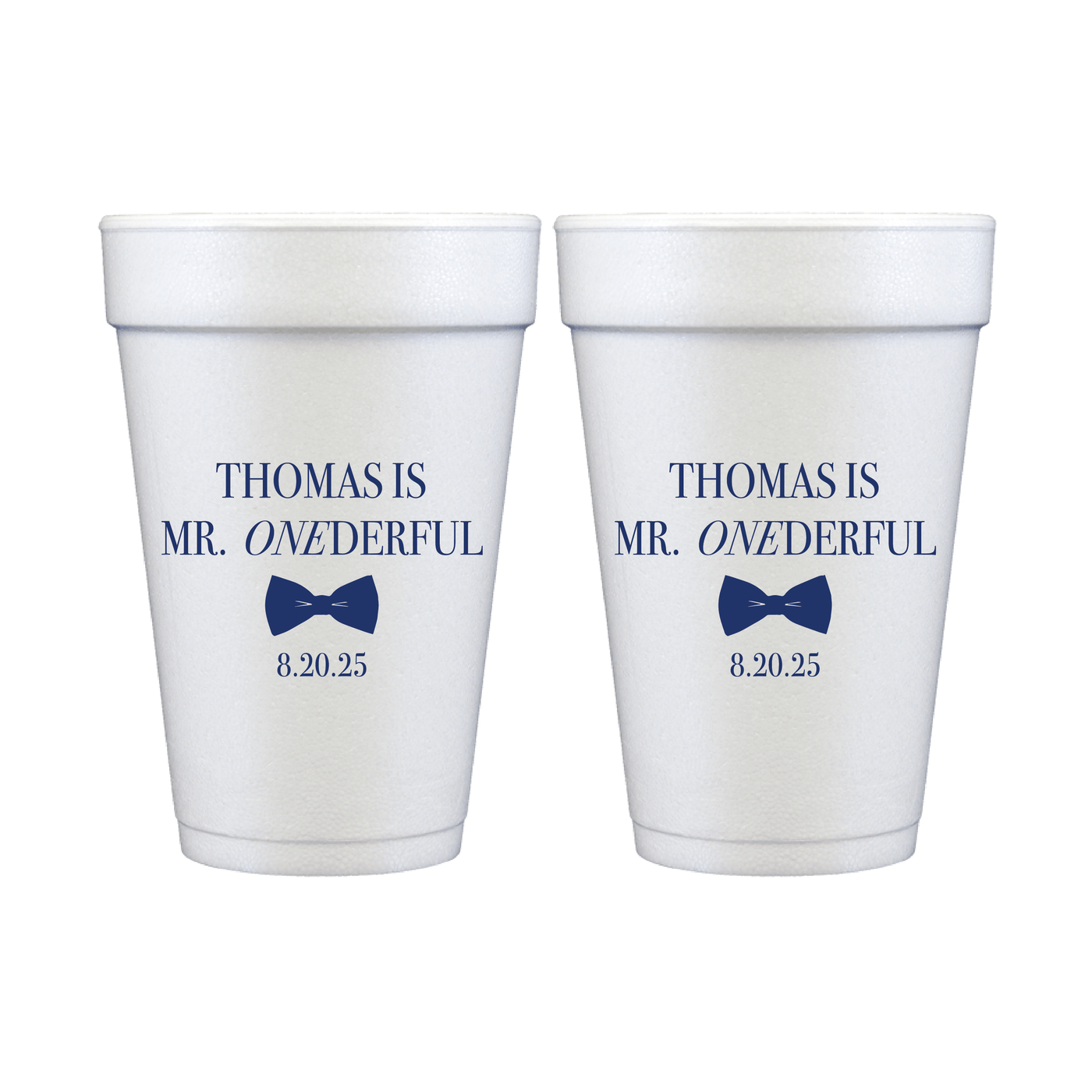 Mr ONEderful Birthday Foam Cups