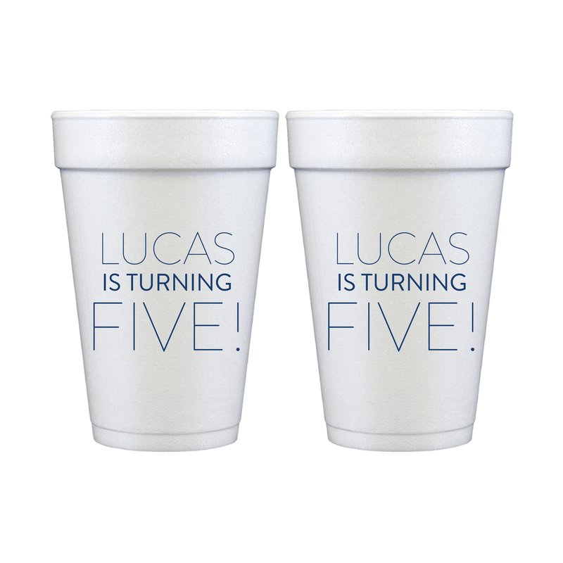 Bold Number Birthday Foam Cups