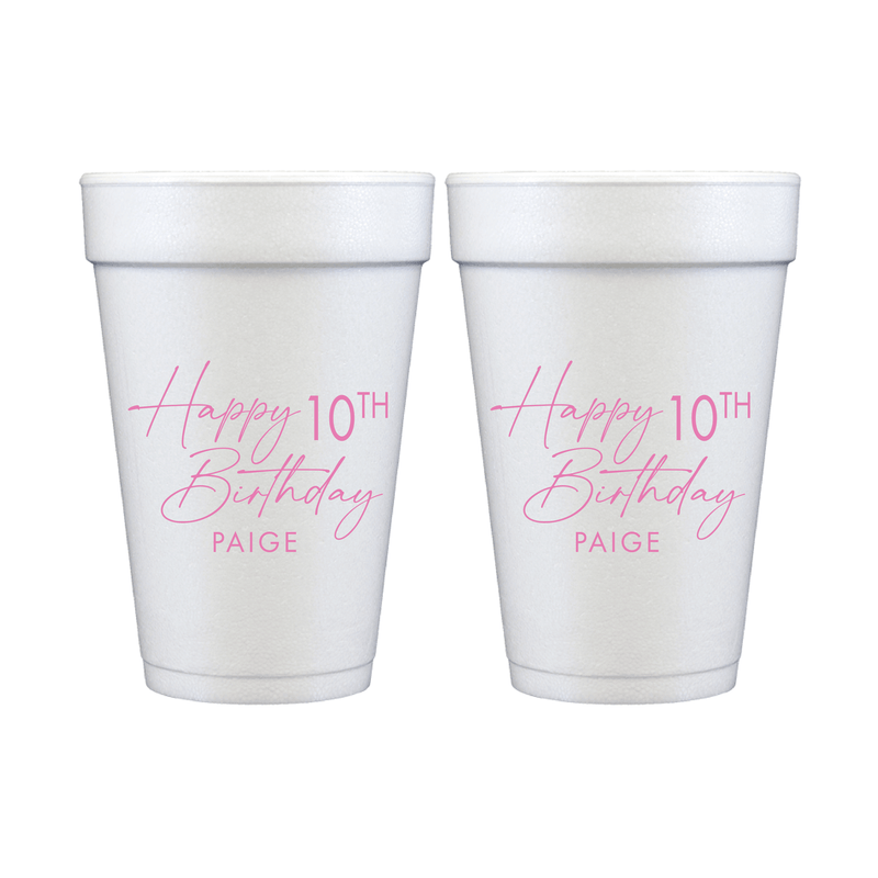 Happy Birthday Bash Foam Cups