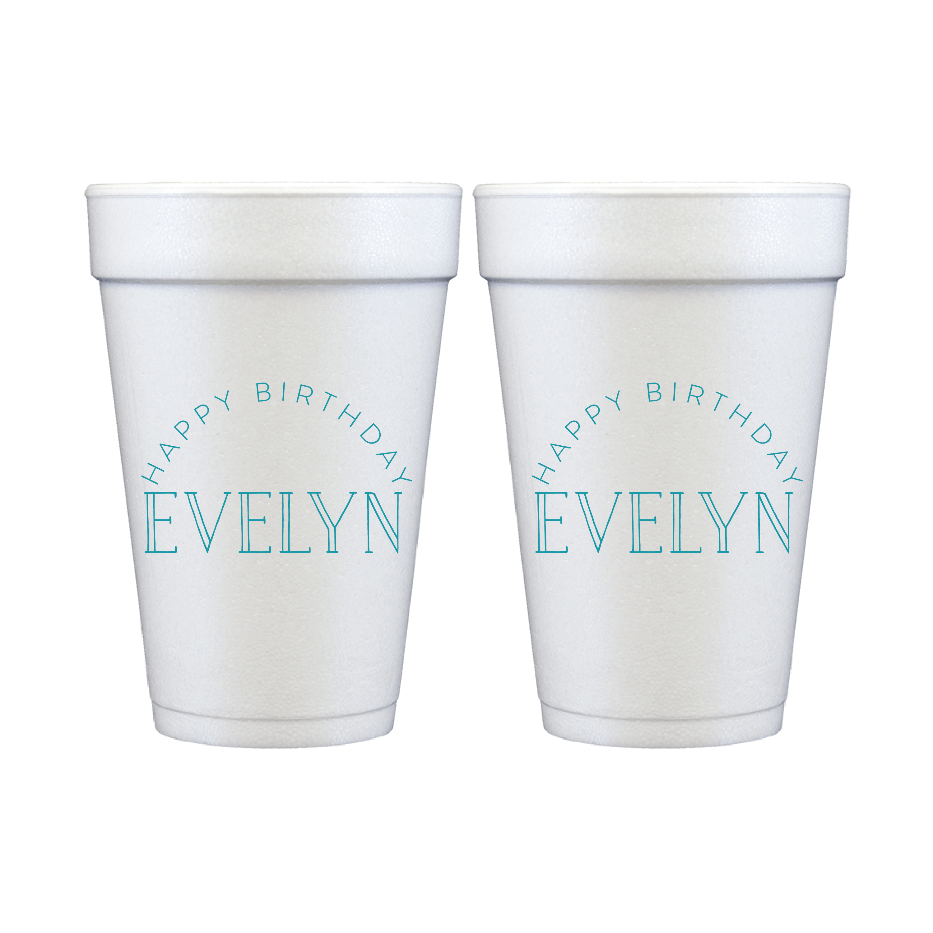 Rainbow Arch Birthday Foam Cups