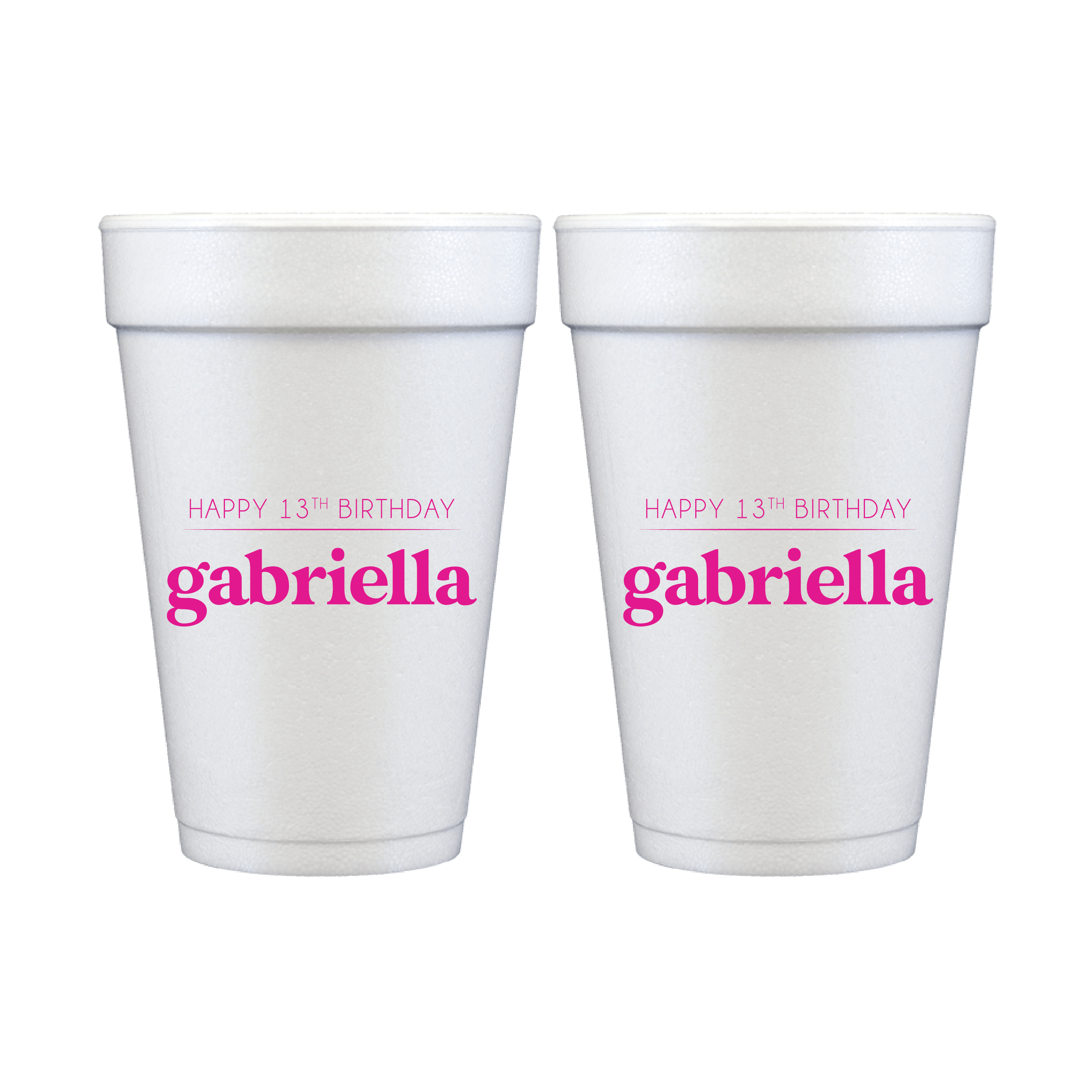 Officially Thirteen Birthday Foam Cups