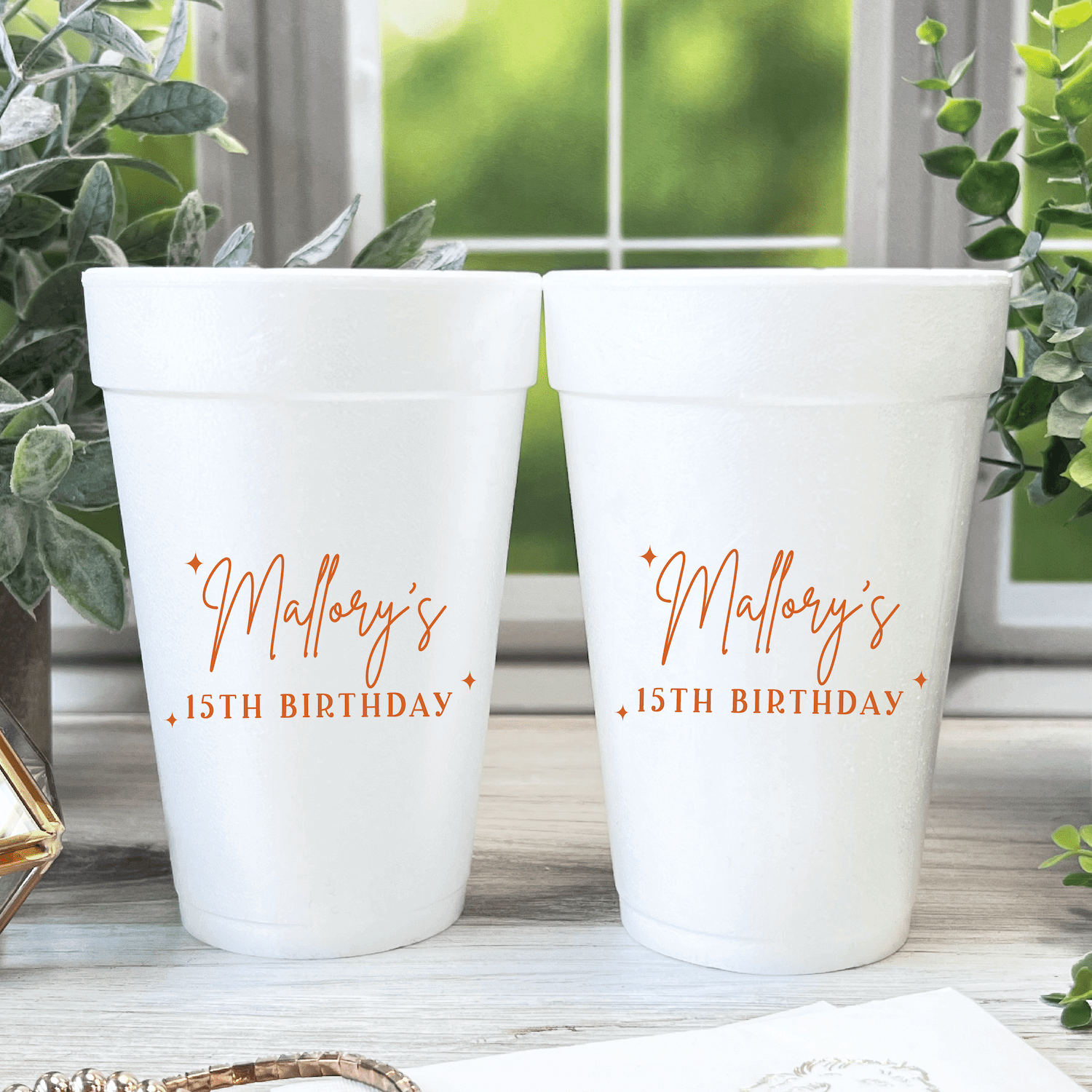 Star of the Day Birthday Foam Cups