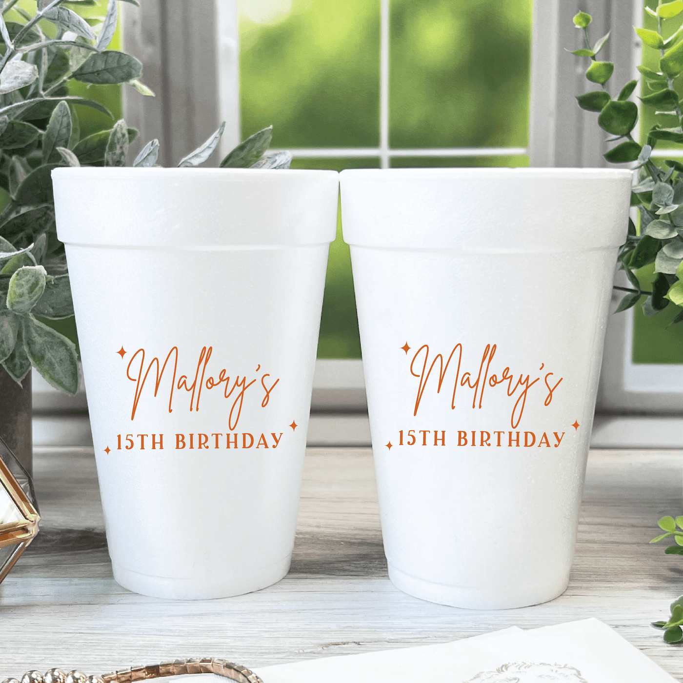 Star of the Day Birthday Foam Cups