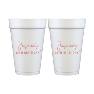 Star of the Day Birthday Foam Cups