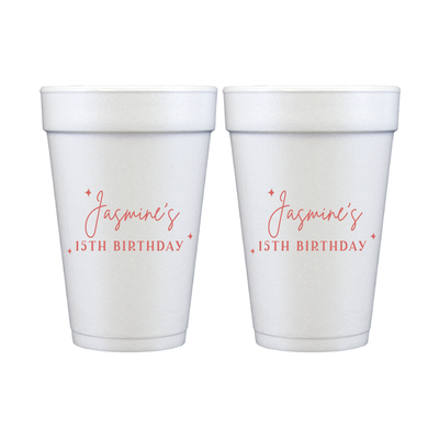 Star of the Day Birthday Foam Cups